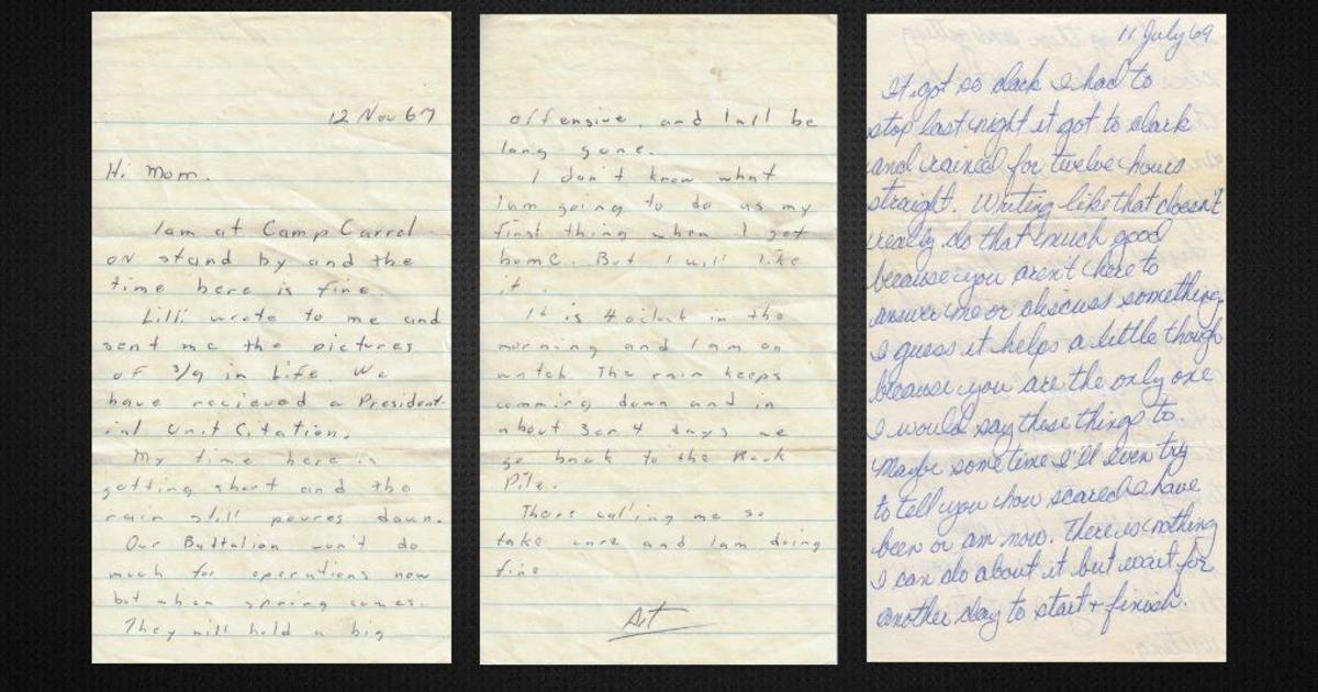 Online Museum Spotlights Letters From Vietnam Veterans CBS News   Letters Vietnam War 