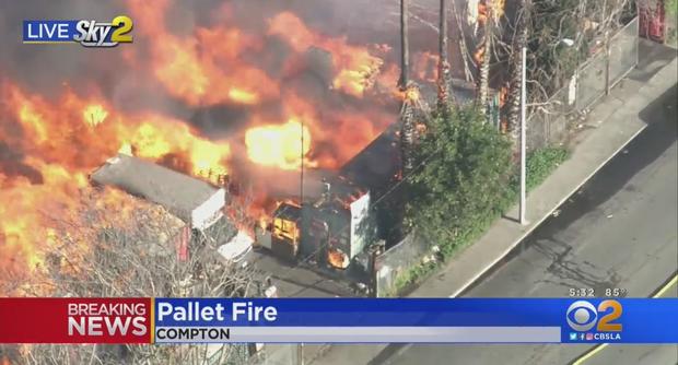 Compton Pallet Yard Fire 