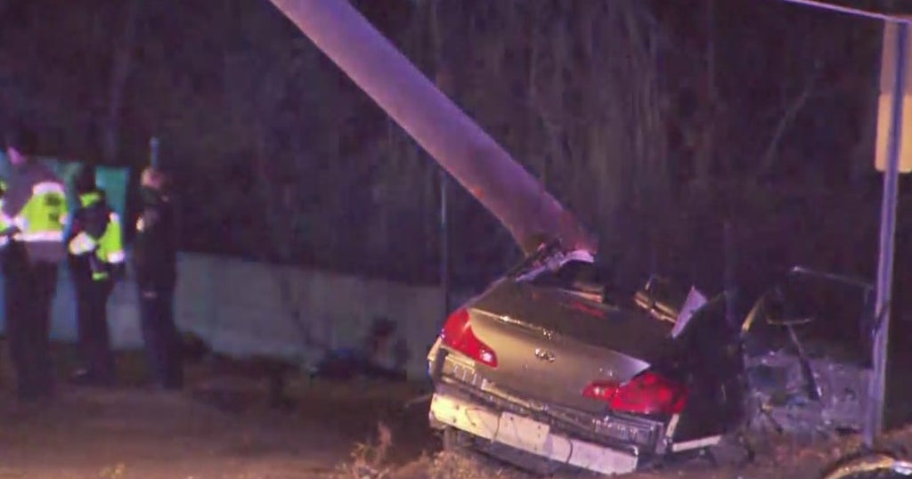 Milton Crash Leaves 1 Dead, Car Split In Half CBS Boston