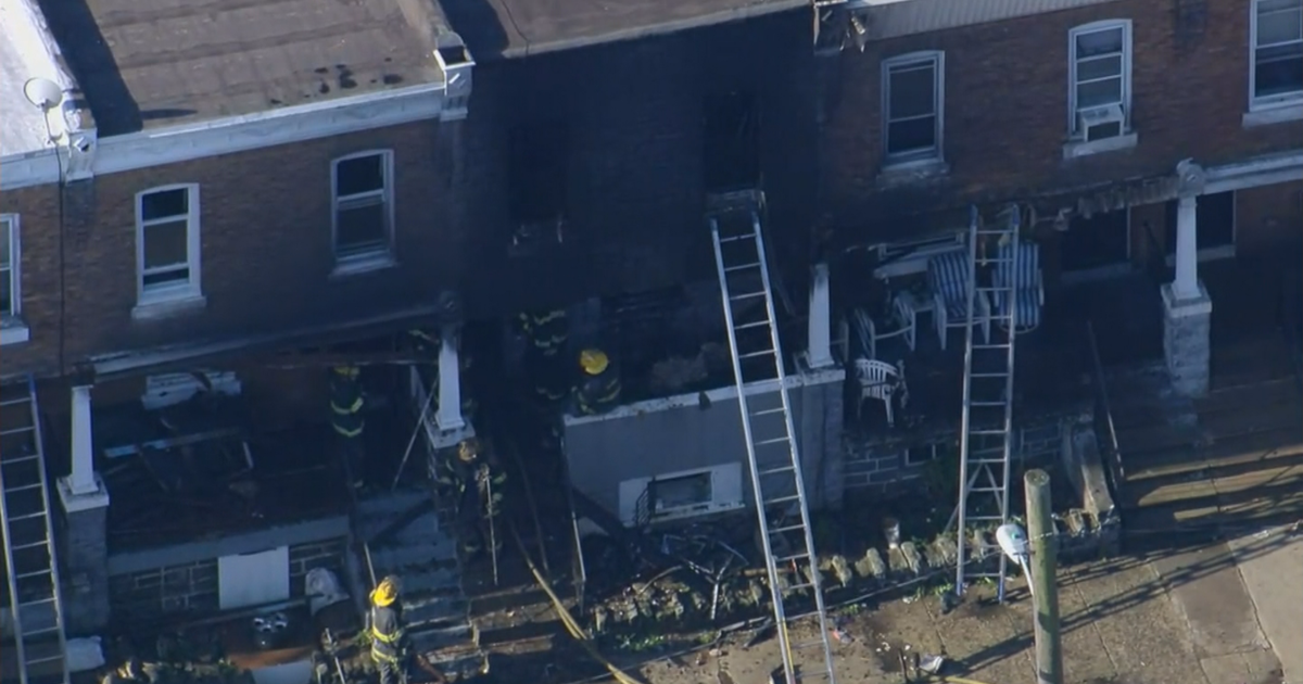 Firefighters Battle West Philadelphia Rowhome Fire - CBS Philadelphia