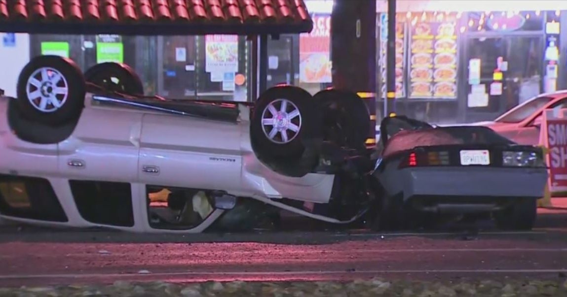 Driver Of Camaro Killed In Azusa Wreck After Running Red Light; 2