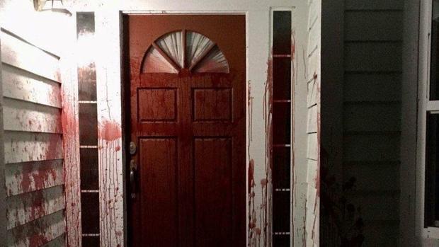 bloody front door 