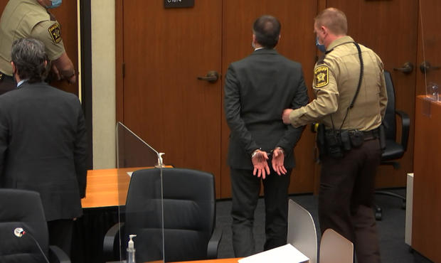 Verdict Derek Chauvin Walk Handcuffs 
