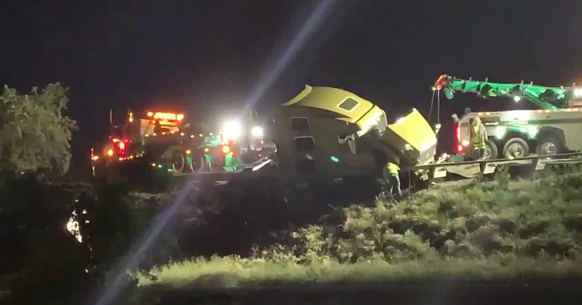 Big Rig Ends Up Perched Precariously On Guardrail After Crash On I-5 In ...