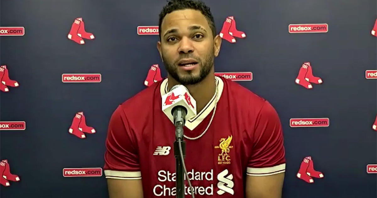 Boston Red Sox star makes point about ESL in Liverpool shirt in front of  John W Henry - Mirror Online