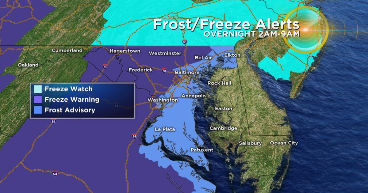 Maryland Weather: Freeze Warnings, Frost Advisories Issued For Thursday ...