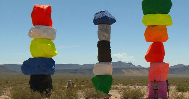 Rock art: Seven Magic Mountains - CBS News