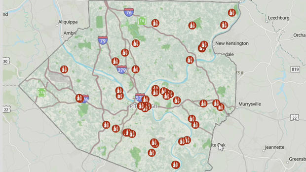 Allegheny County COVID Vaccine Provider Map 