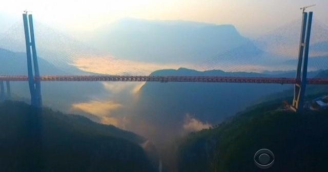 World S Tallest Bridge Opens In China Cbs News World S Tallest Bridge Opens In China Cbs News