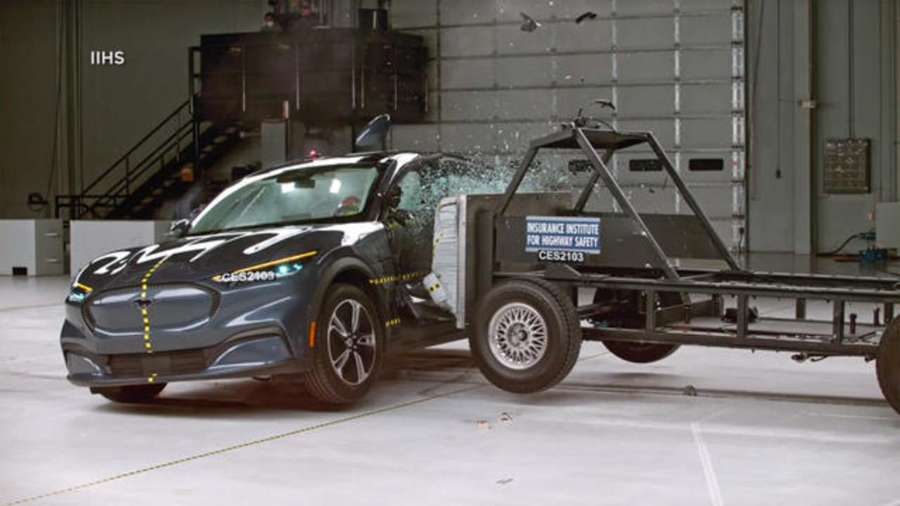 Watch This Head-On Crash Test between Two EVs