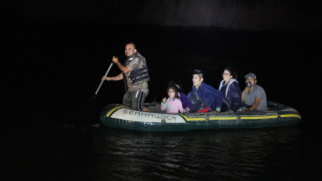 Migrants Cross Into Texas From Mexico 