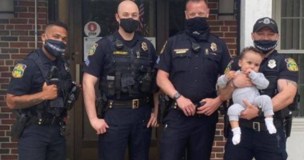 Salem, NH Police Officers Reunited With Baby They Saved From Choking ...
