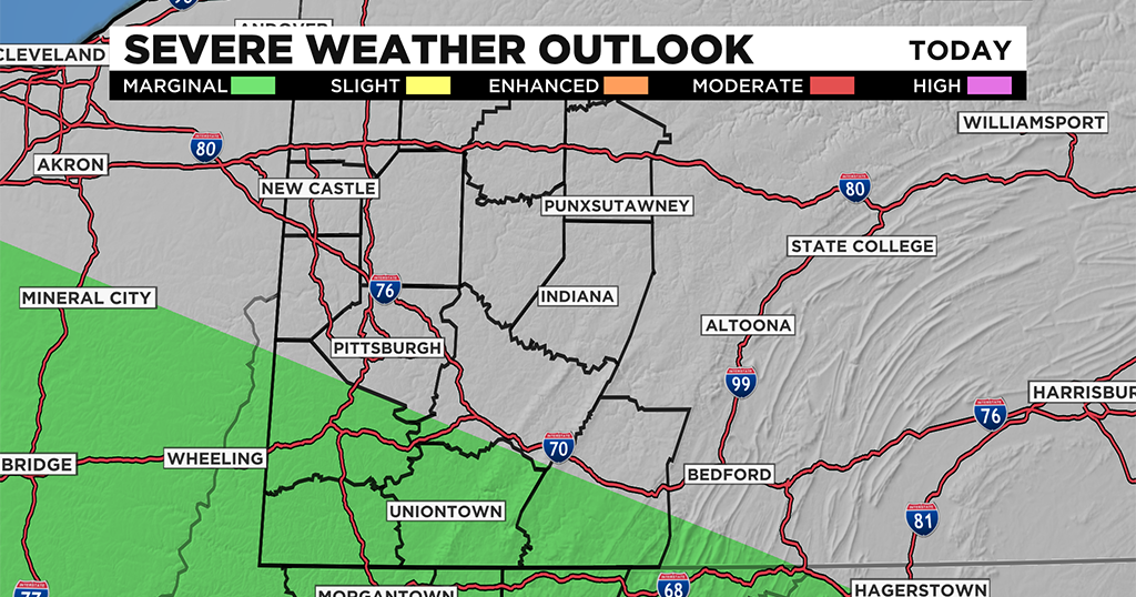 Pittsburgh Weather: Rain Showers, Severe Weather Chances - CBS Pittsburgh