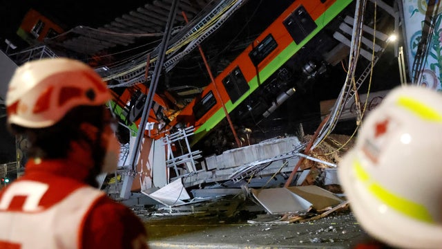 Mexico City rail overpass collapses 