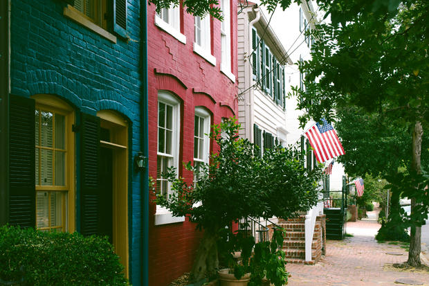 Row of Early 1800s Townhouses 