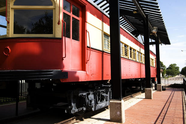 Old Train at Haggard Park in Plano, TX 