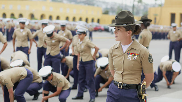 Female Class Of Marines Graduates From Camp Pendleton Training 