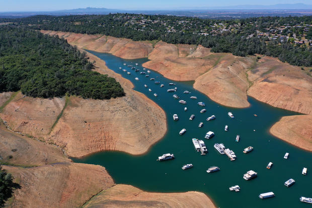 California's Current Drought Evident By Low Levels In Lake Oroville 