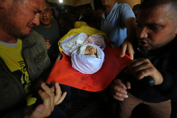 Funeral of Palestinian child killed in Israeli airstrike hit Gaza Strip 