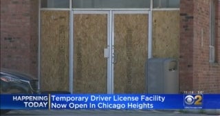 Temporary Chicago Heights DMV Facility Opens As Repairs Continue To