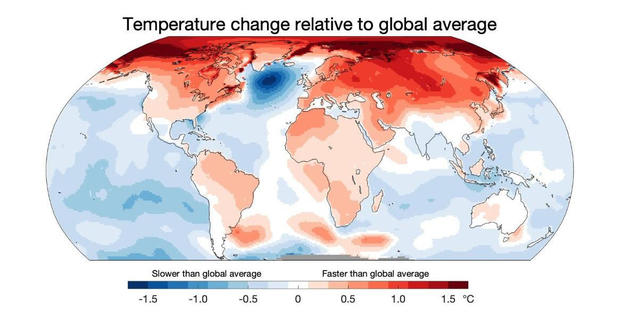 Relative warming map by Professor Ed Hawkins 