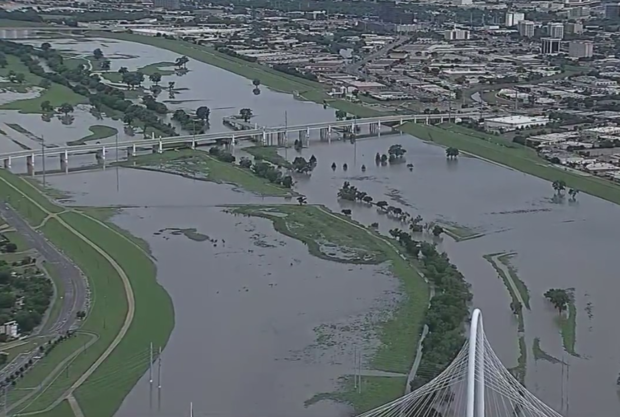 Flooding in Dallas on Sunday 