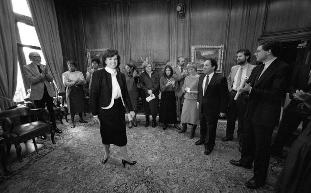 Mayor Dianne Feinstein's last day in office, January 8, 1988 
