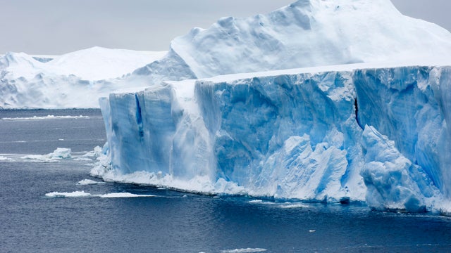 Icebergs Weddell Sea near Snow Hill Island, Antarctica 