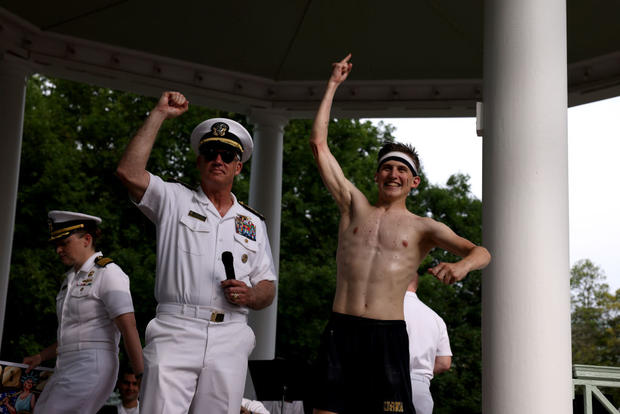 U.S. Naval Academy Freshmen Take Part In Annual Herndon Monument Climb 