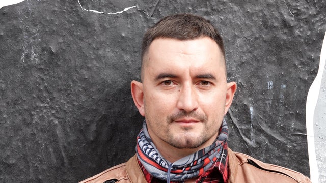 Stepan Latypov stands in Minsk, Belarus, September 15, 2020. 