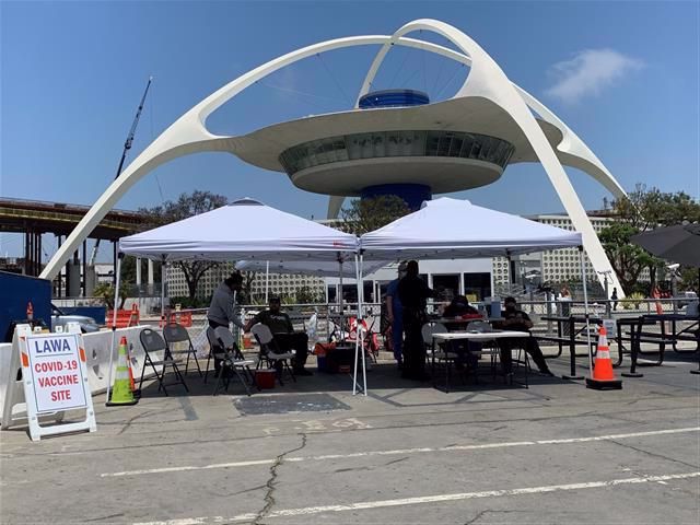 LAX vaccination site 