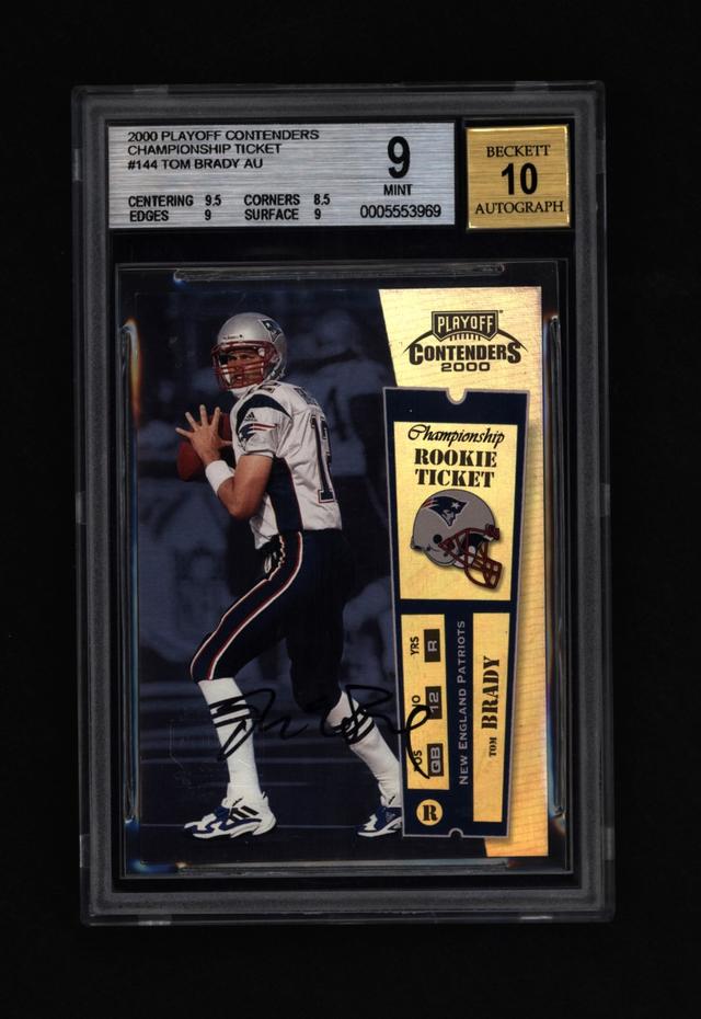 Sold at Auction: 1999 TOM BRADY 1 of 1000 Made Rookie Football Card