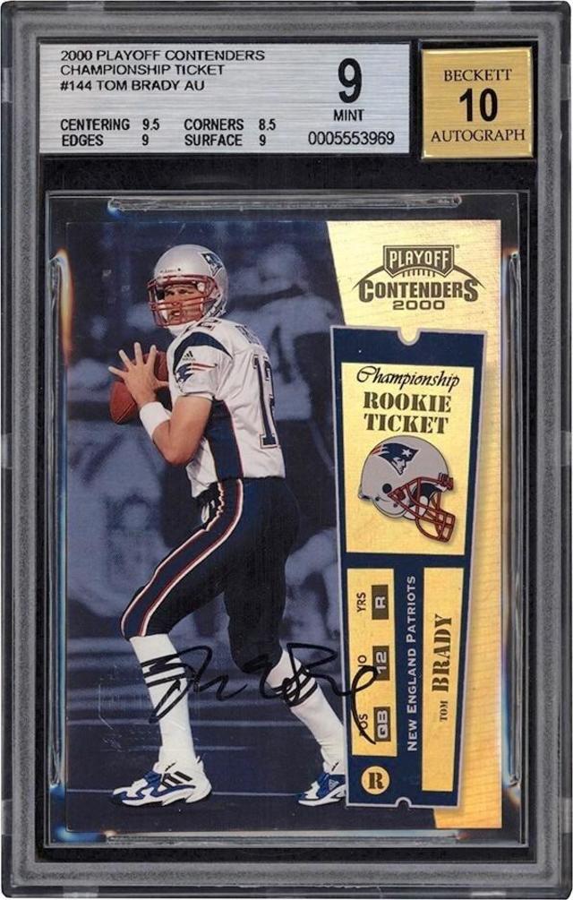 Tom Brady's autographed rookie card sells for record $3.1 million