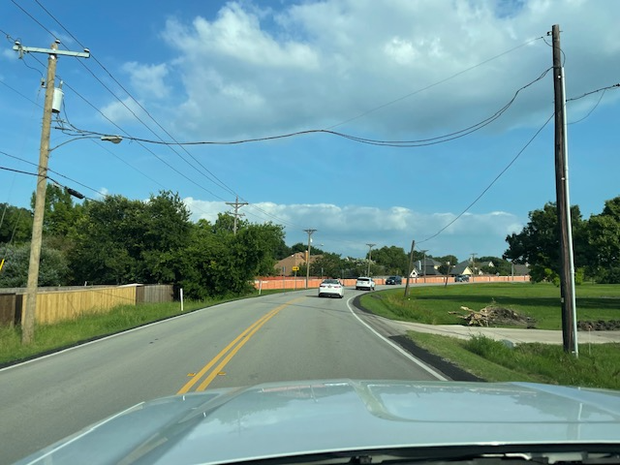 Curve on Dalrock Road in Rowlett 