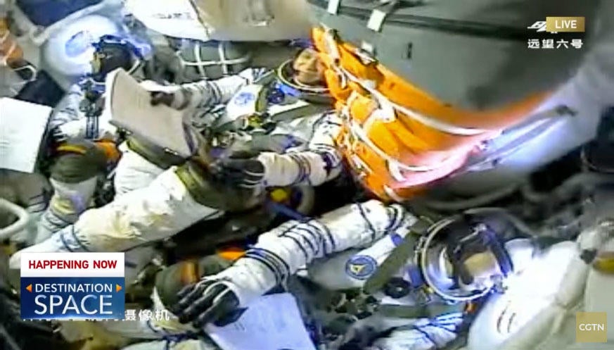 China launches first crew to its new space station - CBS News