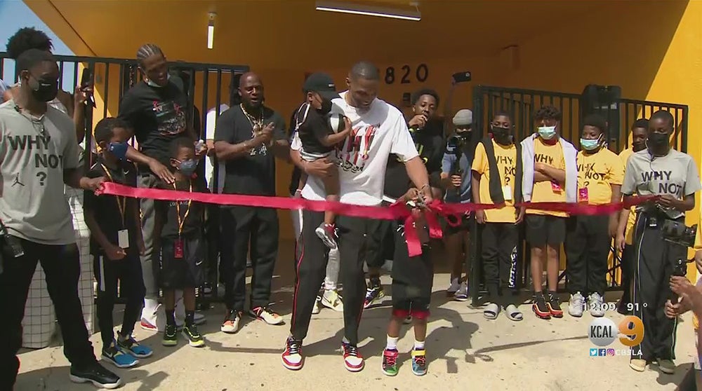 NBA Star, Former Bruin Russell Westbrook Cuts Ribbon On Renovated