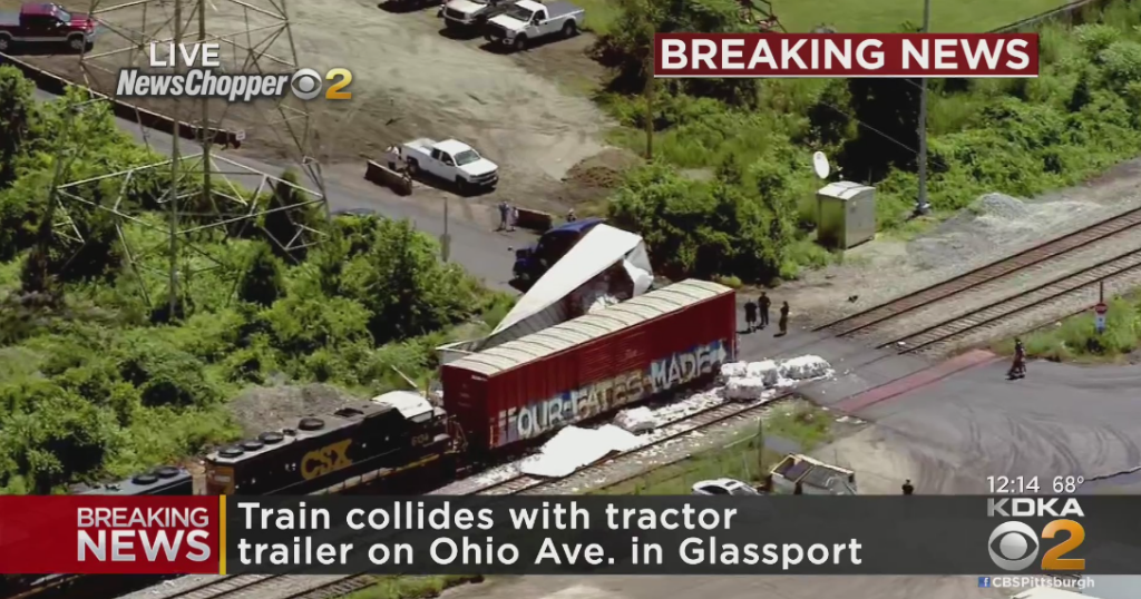 Train, Tractor Trailer Collide In Glassport - CBS Pittsburgh