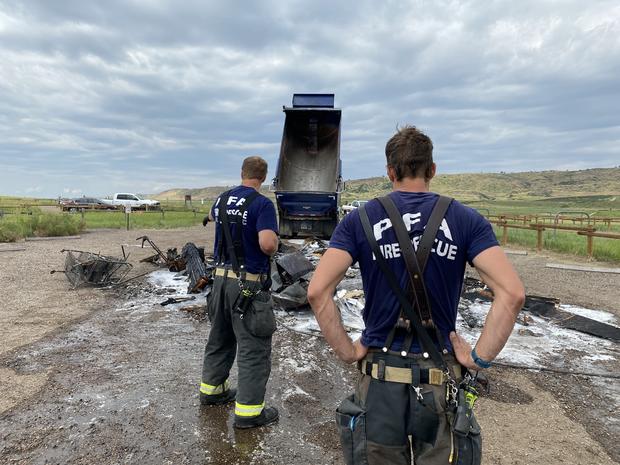 Coyote Ridge Vehicle Fire 2 (from Poudre Fire Authority tweet) 