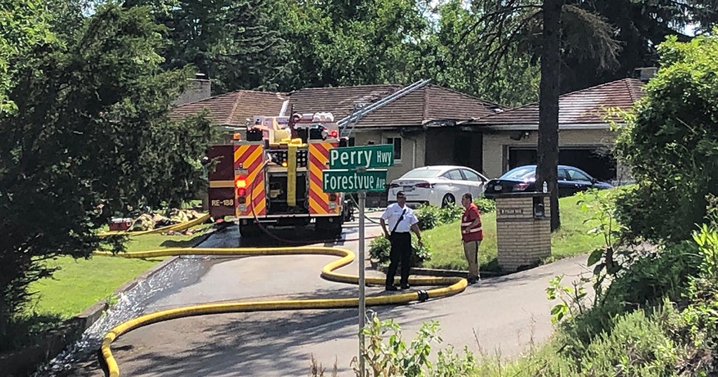 House Fire In McCandless Shuts Down Portion Of Route 19 - CBS Pittsburgh