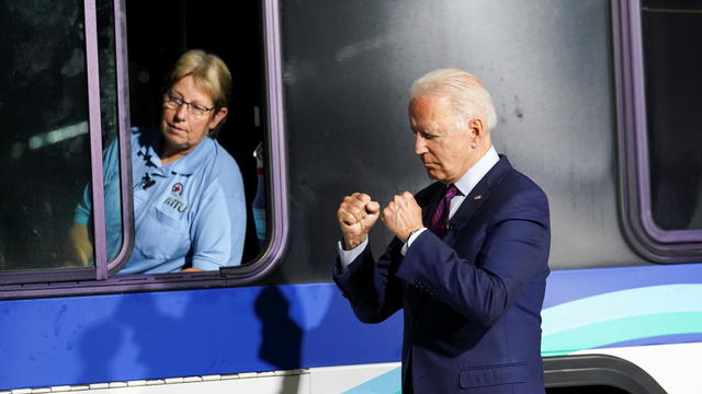 U.S. President Biden visits Municipal Transit Utility in La Crosse 