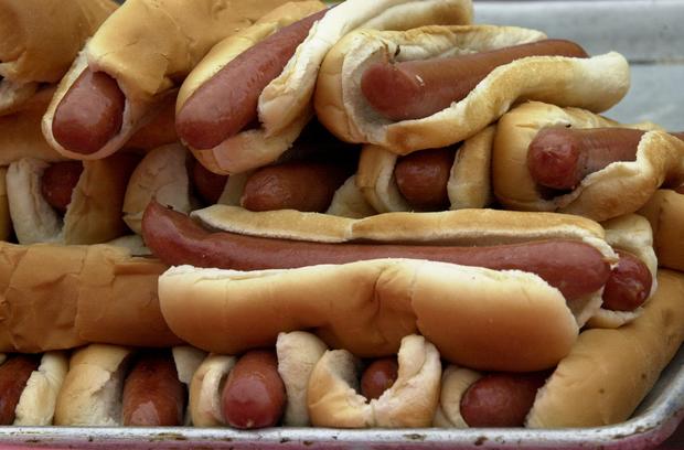 Hot dogs to be eaten at the Nathan's Fourth of July Hot Dog 