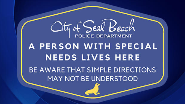 seal beach special needs sticker 