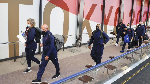 U.S. Olympic boxing team members arrive at Narita airport ahead of Tokyo 2020 Olympic Games 