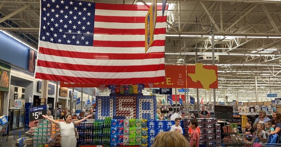 WATCH Customers Stop To Sing National Anthem At Walmart In Haslet