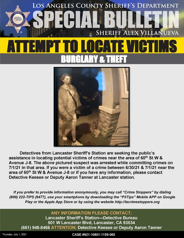 Antelope Valley burglary victims 