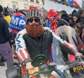 Brandon Fellows outside U.S. Capitol on January 6