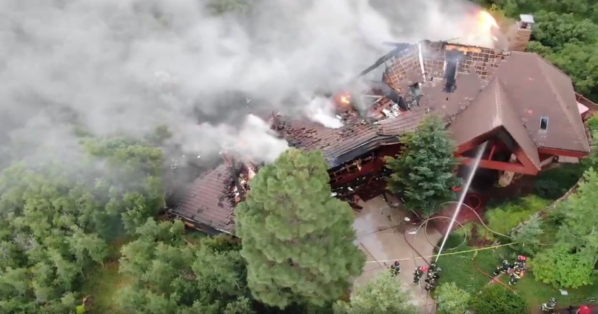 Drone Video Shows Roxborough Park House Destroyed By Fire CBS Colorado