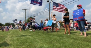 Trump Supporters Rally In Novi For MI 