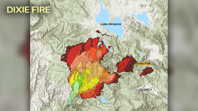 Dixie Fire Map - Sat. July 24