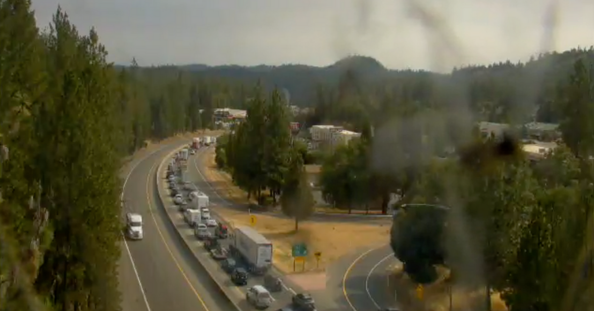 Big Rig Crash Causes Major Backups On I-80 In Colfax - CBS Sacramento